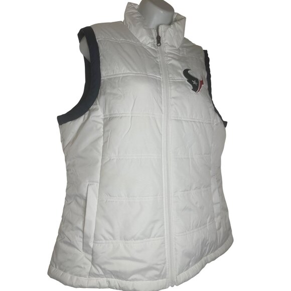 Houston Texans G-III White Puffer Vest Womens Size XL NFL Apparel - Picture 3 of 8